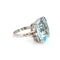 Bague 52 Bague Cocktail diamants aigue-marine 10 cts 58 Facettes G13156