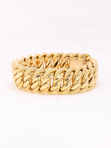 Bracelet Bracelet maille américaine or jaune 2 cm 58 Facettes 1165.1