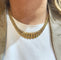 Collier maille américaine en chute or jaune 18 carats