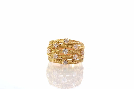 Ring 60 9 diamond ring in yellow gold 58 Facettes 25676