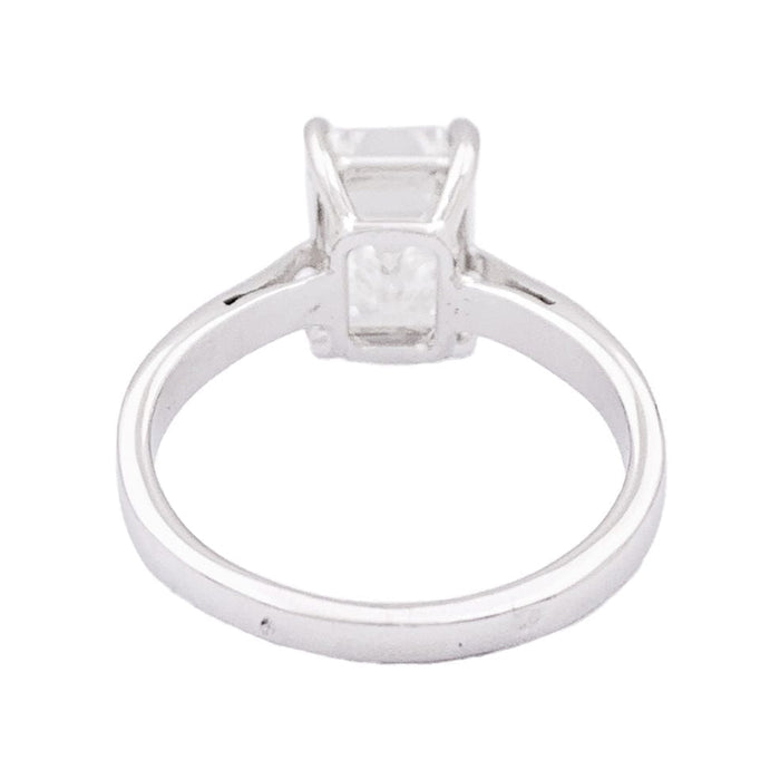 Bague 54 Bague taille émeraude, or blanc. 58 Facettes 33927