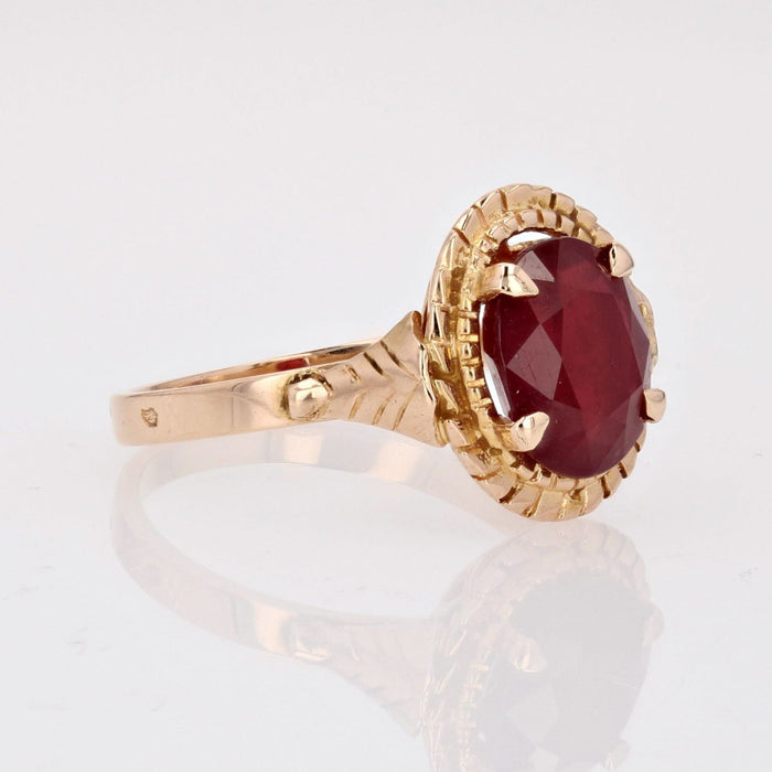 Bague 56 Bague vintage rubis or rose 58 Facettes 24-063