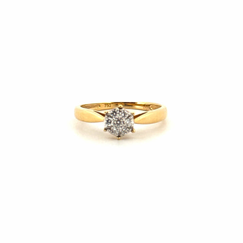 Bague 54 Solitaire Or Jaune  Diamants 58 Facettes 99-GS38386-1