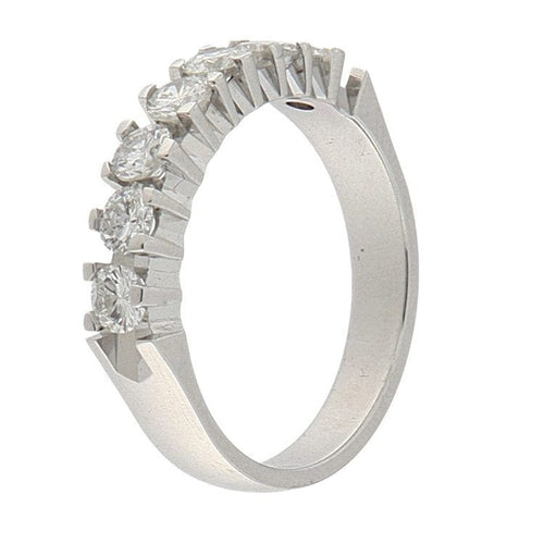 Bague 54.5 Bague en or blanc avec diamants 58 Facettes G3783