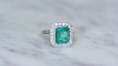 Ring 52 Colombian Emerald and Diamond Ring 58 Facettes