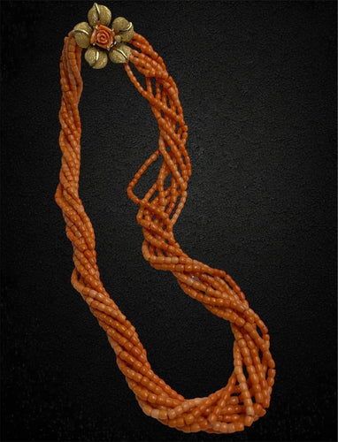 Collier Collier corail, fermoir en or jaune 58 Facettes