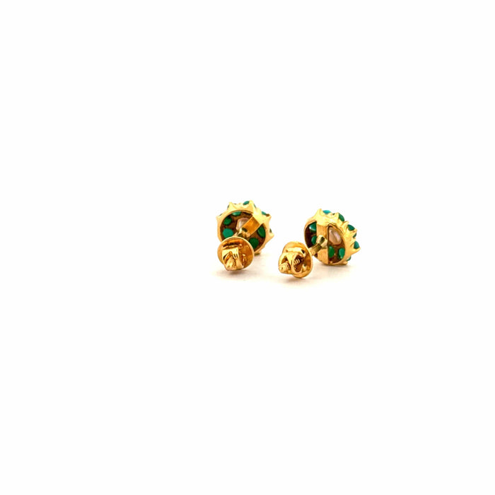 Boucles d'oreilles Puces d'oreilles or jaune perle 58 Facettes E4BO-GS29310