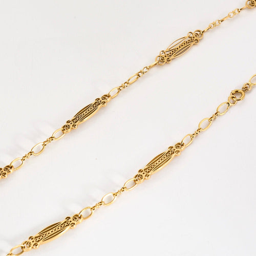 Collier Chaine giletière or jaune 58 Facettes ROD3564