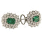 Boucles d'oreilles Boucles d'oreilles en or blanc serties de diamants taille brillant de 2,07 ct et d'une émeraude de 0,76 ct 58 Facettes G3847