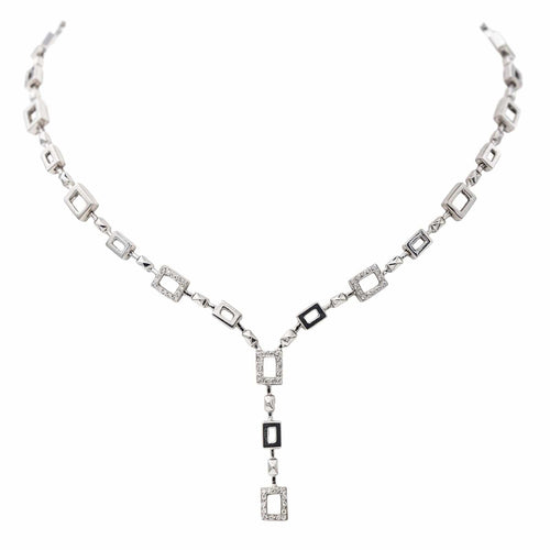 Collier Collier Or blanc Diamant 58 Facettes 3281584CN