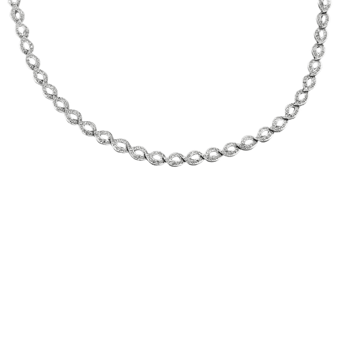 Collier Collier or blanc et diamants 58 Facettes BO/250016