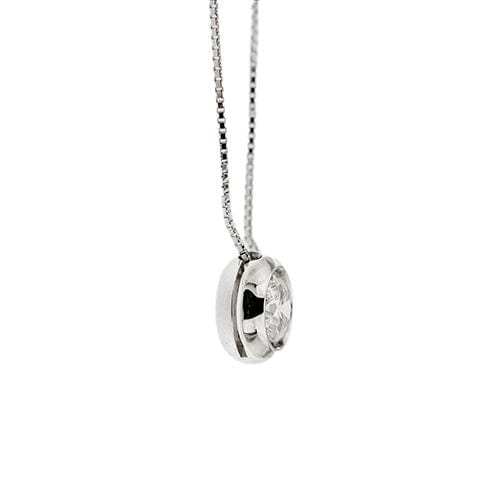 Collier Collier en or blanc avec un diamant de 0,44 ct 58 Facettes 50