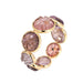 55.5 Carved Pink Spinel Eternity Ring Band Yellow Gold Flowers Jewelry 58 Facettes G13164