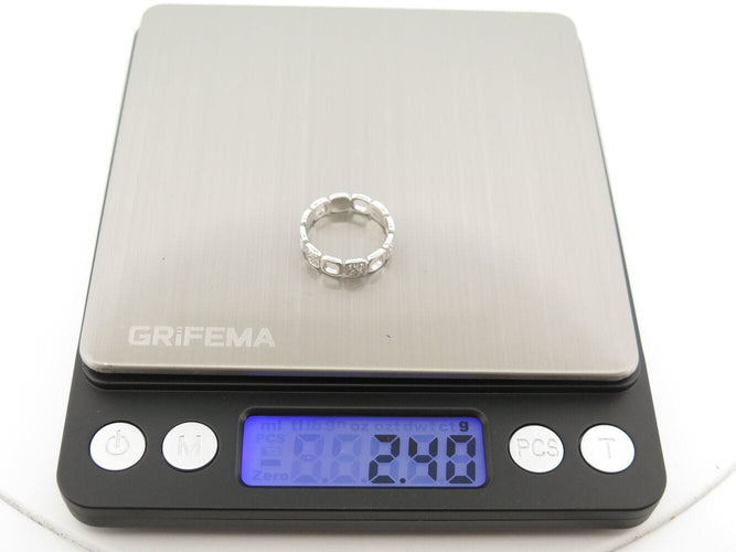 Bague 48 bague DINH VAN impression domino t48 or blanc 18k 42 diamants 0.30ct 58 Facettes 271715