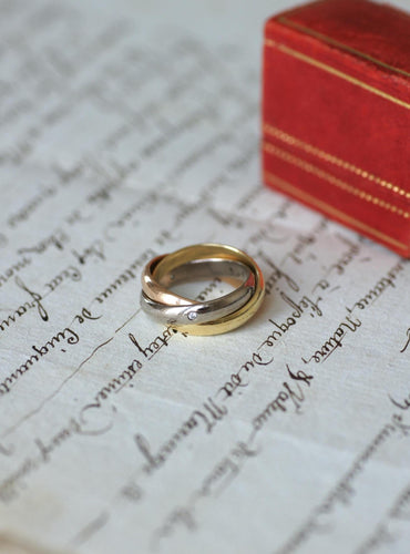 Bague 50 CARTIER - Bague Trinity 3 ors Modèle Classique 5 Diamants 58 Facettes