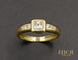 Bague 46 Solitaire Princesse or jaune 58 Facettes A9698
