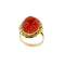 Bague 53 Bague camée en or jaune avec corail 58 Facettes 39794