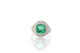 Ring 54 Platinum Emerald Diamond Ring 58 Facettes 25553 25102