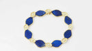 Bracelet Bracelet vintage en or jaune lapis lazuli et diamants 58 Facettes 32872