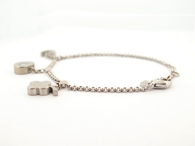 Bracelet bracelet CHOPARD happy  lucky 855811 or blanc 18k diamant 0.05 ct 58 Facettes 270248