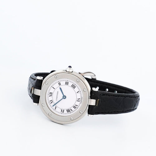 Bracelet Cartier Santos Vendôme - Ivory roman dial - SM 58 Facettes