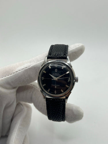 Montre Omega - Montre Constellation automatique acier cadran noir 35 mm réf. 2852 58 Facettes