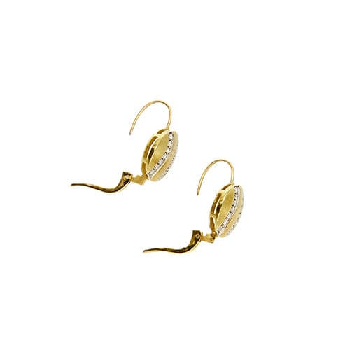 Boucles d'oreilles Boucles d'oreilles en or jaune et diamants 58 Facettes 38429