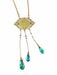 Collier Collier or jaune turquoises et perles fines, époque 1900 58 Facettes AB368