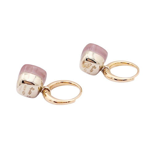 Boucles d'oreilles Boucles d'oreilles Pomellato, "Nudo", or rose et blanc et quartz rose. 58 Facettes 34947