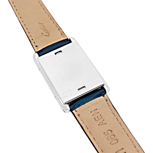 Montre Montre Cartier, "Tank Basculante", acier, cuir. 58 Facettes 34713