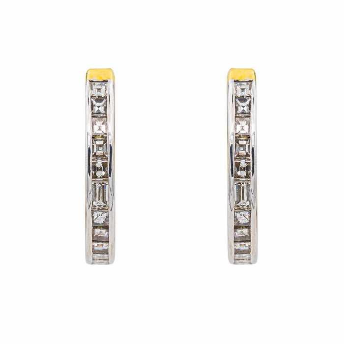 Boucles d'oreilles Boucles d'oreilles Créoles Or jaune, Or blanc Diamant 58 Facettes 3491264RV