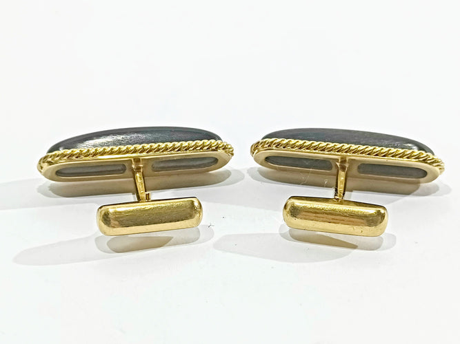 Boutons de manchette Boutons De Manchette Or Et ébène 58 Facettes 3083/4