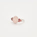 Bague 53 Bague or blanc quartz rose et tourmalines 58 Facettes