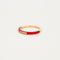 Bague 53 Bague or jaune céramique rouge 58 Facettes 3131750