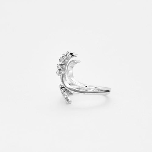 Bague 55 Bague en or blanc et diamants 58 Facettes 2561