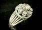Bague 54.5 Bague or blanc sertie de 0,80 carat de diamants 58 Facettes