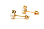 Boucles d'oreilles Boucles d'oreilles contemporaines or jaune serties de perles et de diamants 58 Facettes B760