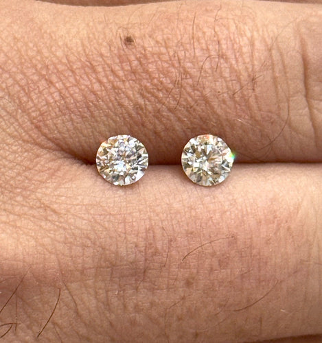 Boucles d'oreilles Paire de diamants pour puces d’oreilles 58 Facettes