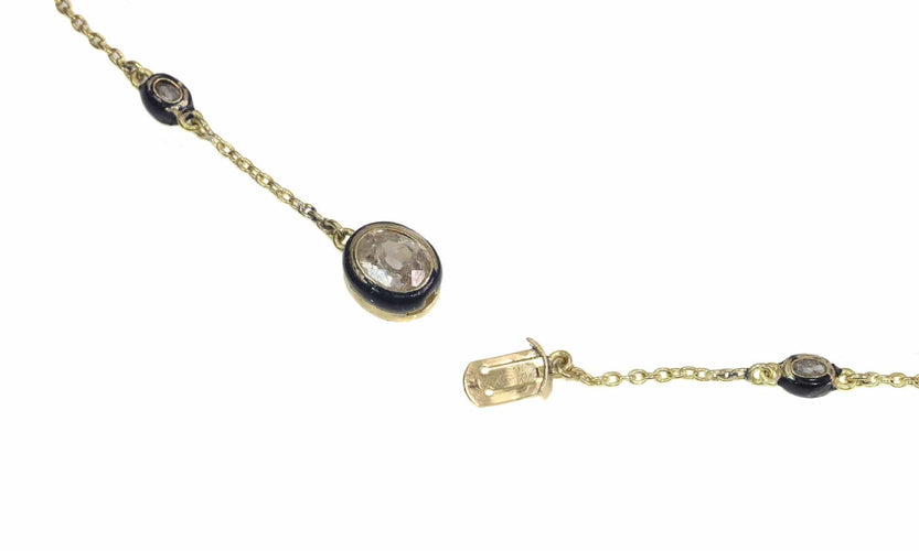 Collier Collier exquis en or, diamants (5,28 ct) et perles, datant des années 1850 58 Facettes 21007-0051