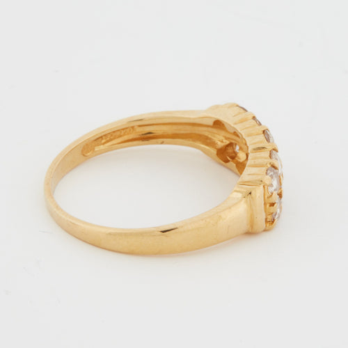 Bague 55 Bague Or Jaune avec Diamants 58 Facettes RÉF 6066/16