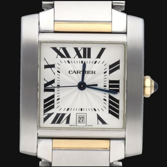 Montre Cartier Montre Tank Francaise Moyen Or Acier 58 Facettes MT39714