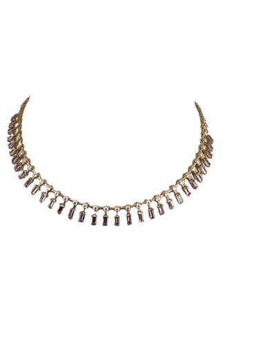Collier Pink Sapphire & Diamond choker necklace 58 Facettes NECK-462