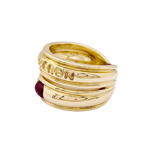 Bague 50 Bague BOUCHERON or jaune, rubis cabochon. 58 Facettes 34825