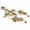 Boucles d'oreilles Conjunto de broche y pendientes con perlas de oro 58 Facettes Q43B