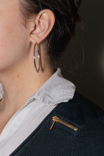 Boucles d'oreilles Boucles d'oreilles Créoles Or blanc 58 Facettes 3849279CN