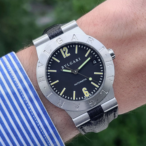 Montre BVLGARI Diagono LC35S Acier inoxydable Pièce de monnaie romaine antique Monete Bulgari 58 Facettes