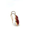 Boucles d'oreilles Boucles d'oreilles en or avec agate rouge et nacre 58 Facettes