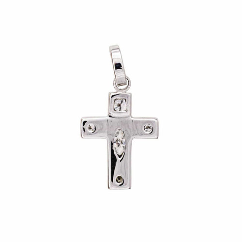 Pendentif Pendentif  Croix Or blanc Diamant 58 Facettes 4608587CN