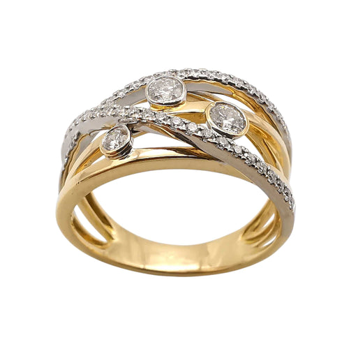 Bague 58 Bague or jaune et diamants 58 Facettes