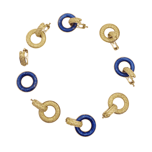 Bracelet Bracelet or jaune, lapis lazuli. 58 Facettes 34480